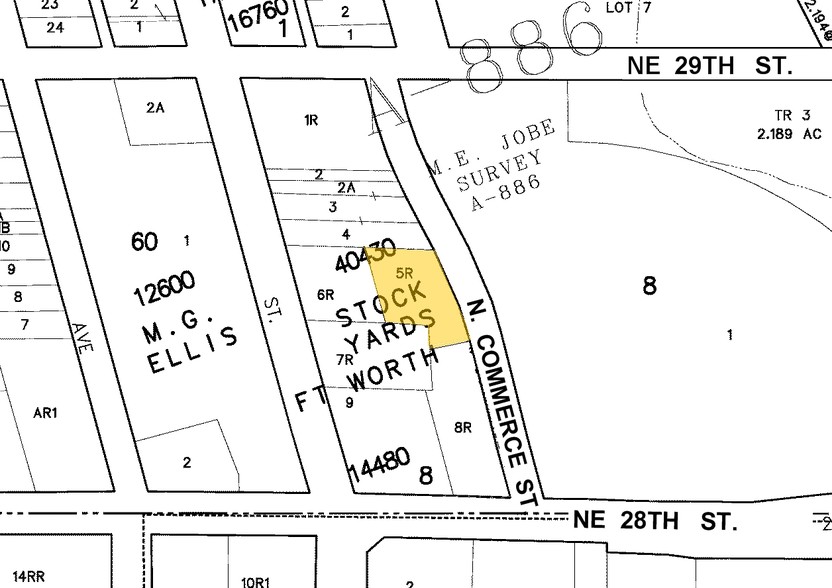 2813 N Commerce St, Fort Worth, TX for lease - Plat Map - Image 2 of 4