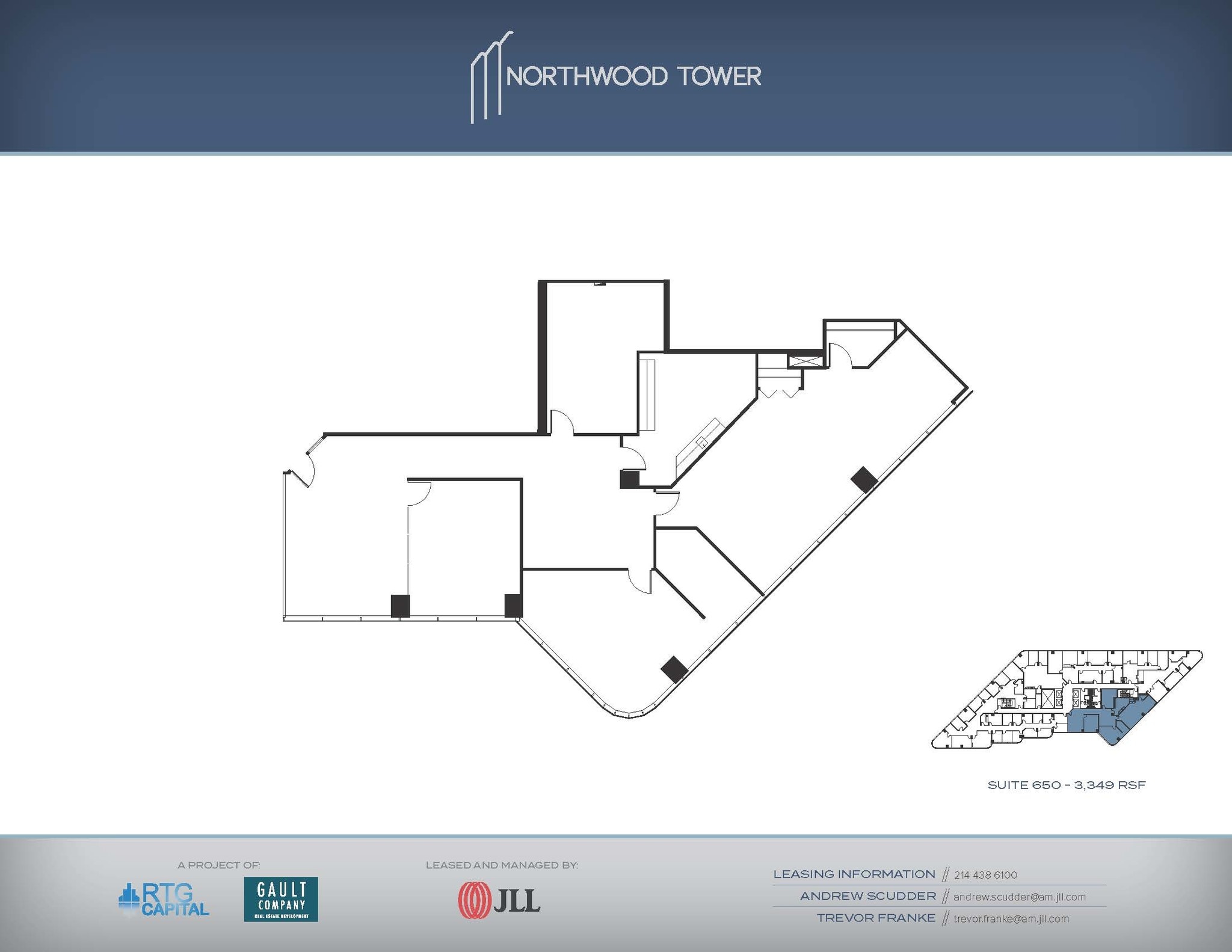 5757 Alpha Rd, Dallas, TX à louer Plan d’étage- Image 1 de 2