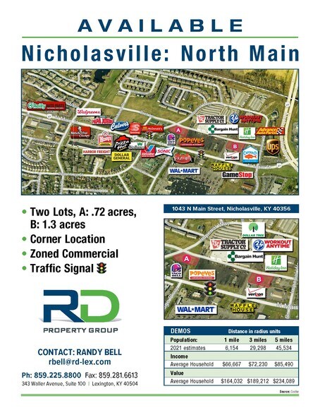 1021 N Main St, Nicholasville, KY for lease - Site Plan - Image 1 of 2