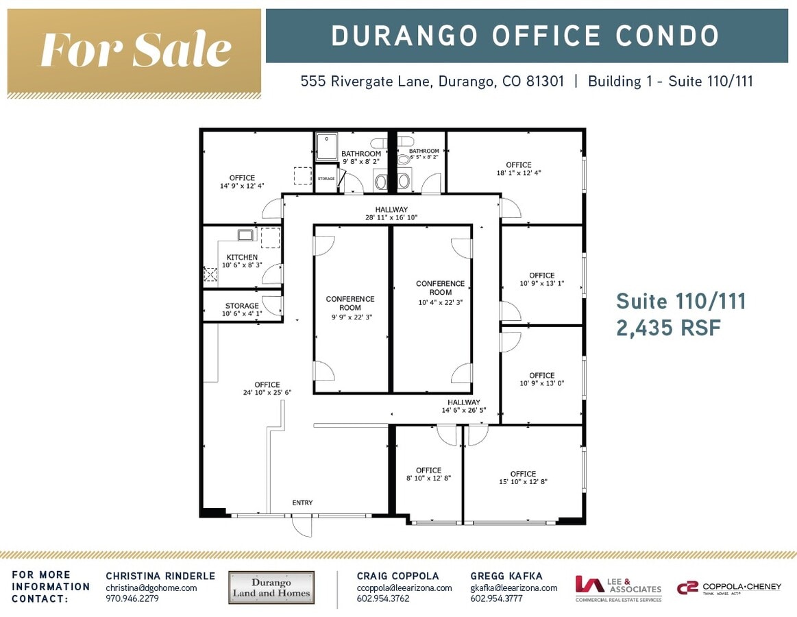 555 Rivergate Ln, Durango, CO 81301 - Unit 110/111 -  - Floor Plan - Image 1 of 7