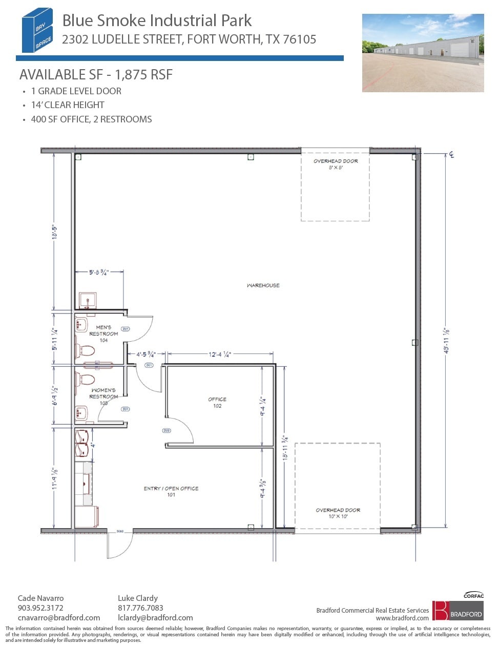 2402-2404 Blue Smoke Ct, Fort Worth, TX for lease Floor Plan- Image 1 of 1