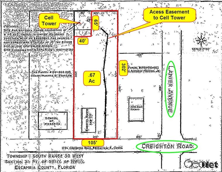 1734 Creighton Rd, Pensacola, FL à vendre - Photo du bâtiment - Image 2 de 4