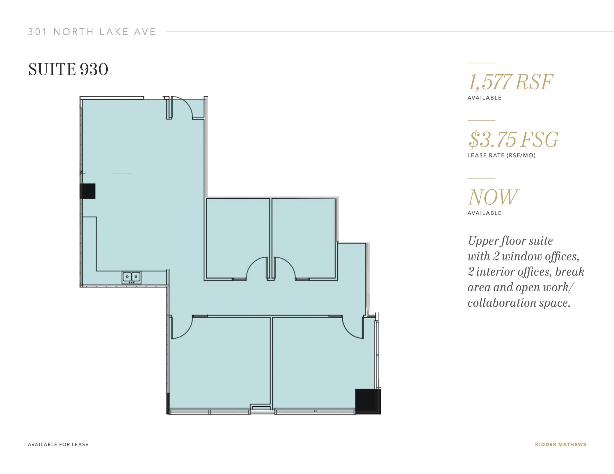 301 N Lake Ave, Pasadena, CA for lease Floor Plan- Image 1 of 1