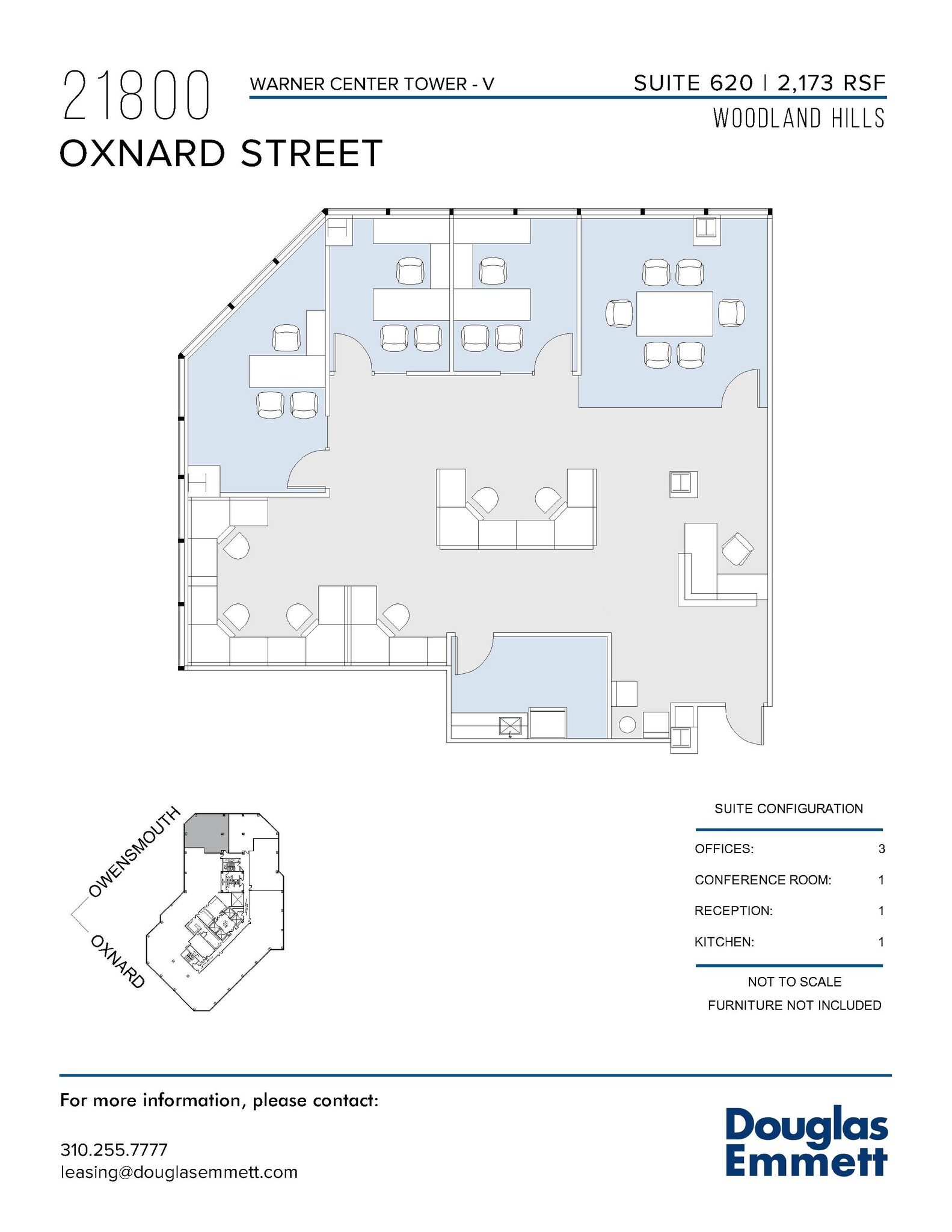 21800 Oxnard St, Woodland Hills, CA à louer Plan d’étage- Image 1 de 1