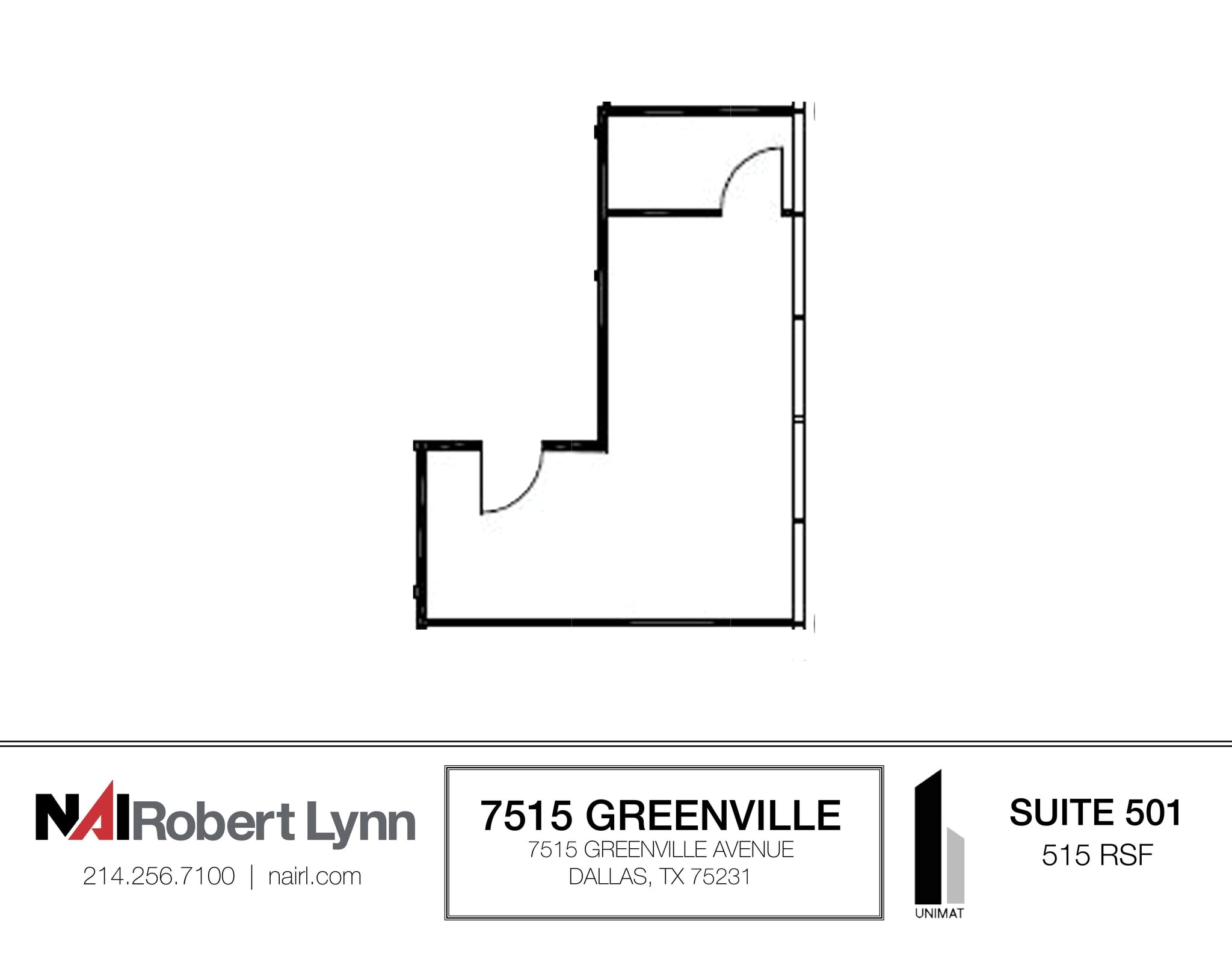 7515 Greenville Ave, Dallas, TX à louer Plan d’étage- Image 1 de 1
