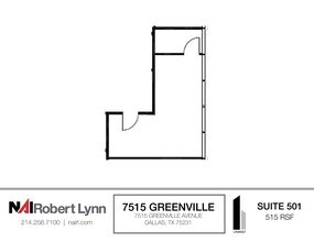 7515 Greenville Ave, Dallas, TX à louer Plan d’étage- Image 1 de 1