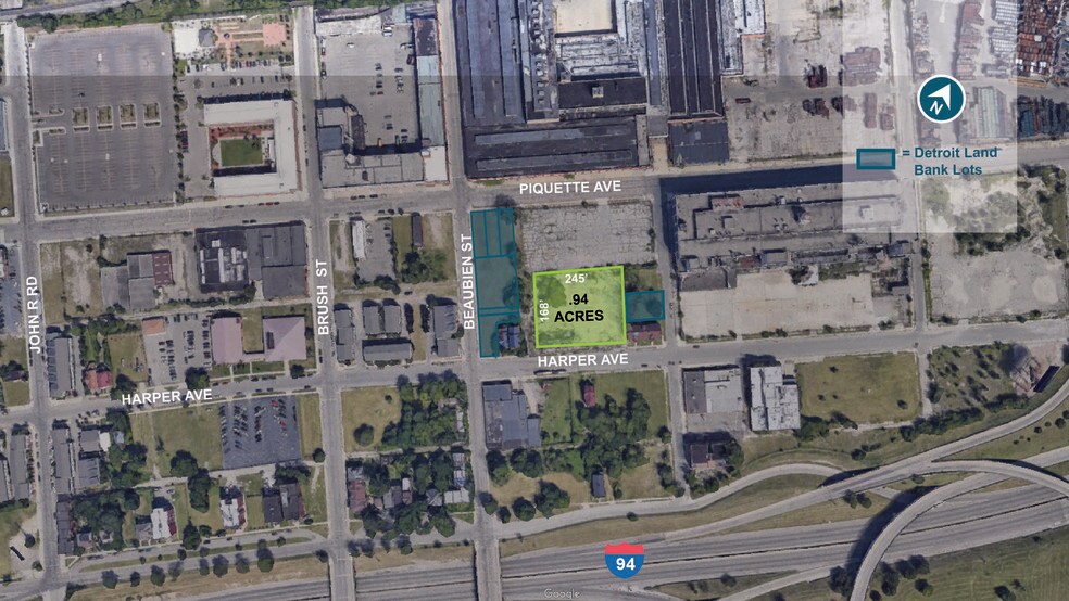 547 Harper Ave, Detroit, MI à vendre - Aérien - Image 3 de 4