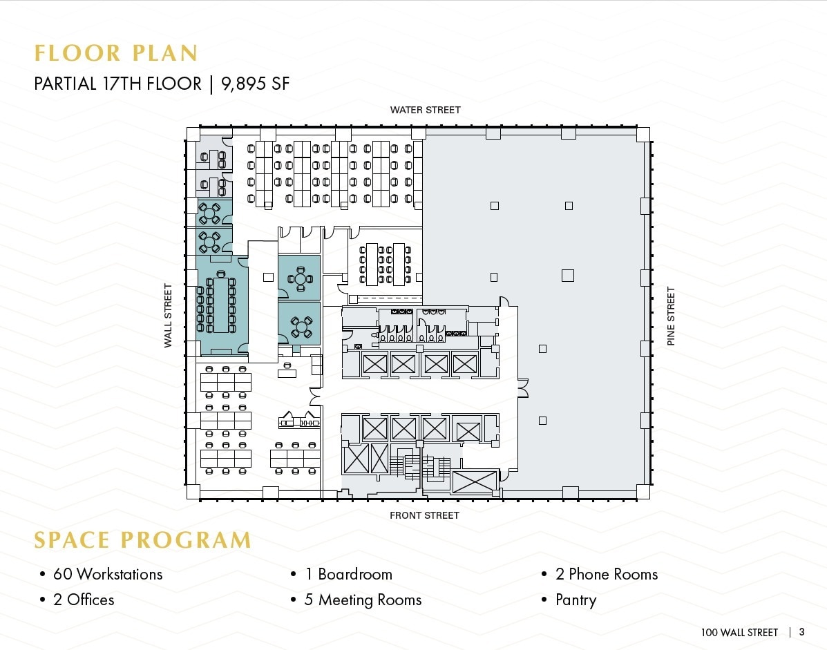 100 Wall St, New York, NY à louer Plan d’étage- Image 1 de 1