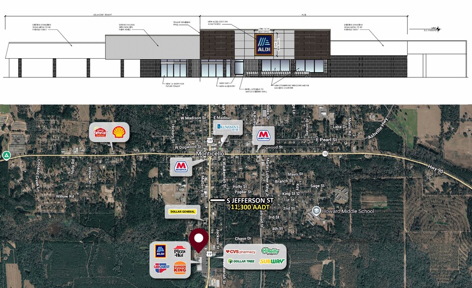 1245 S Jefferson St, Monticello, FL à louer - Photo du bâtiment - Image 3 de 6