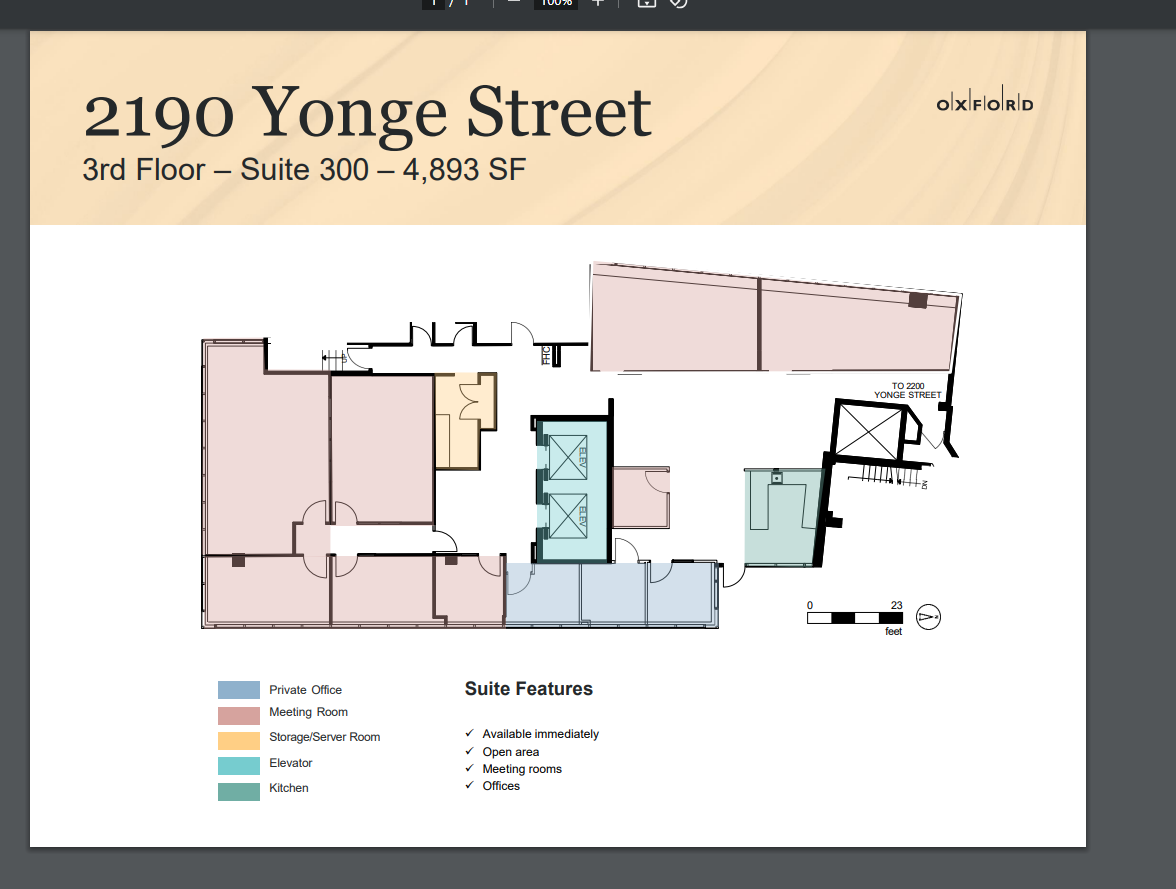 2190 Yonge St, Toronto, ON for lease Floor Plan- Image 1 of 1