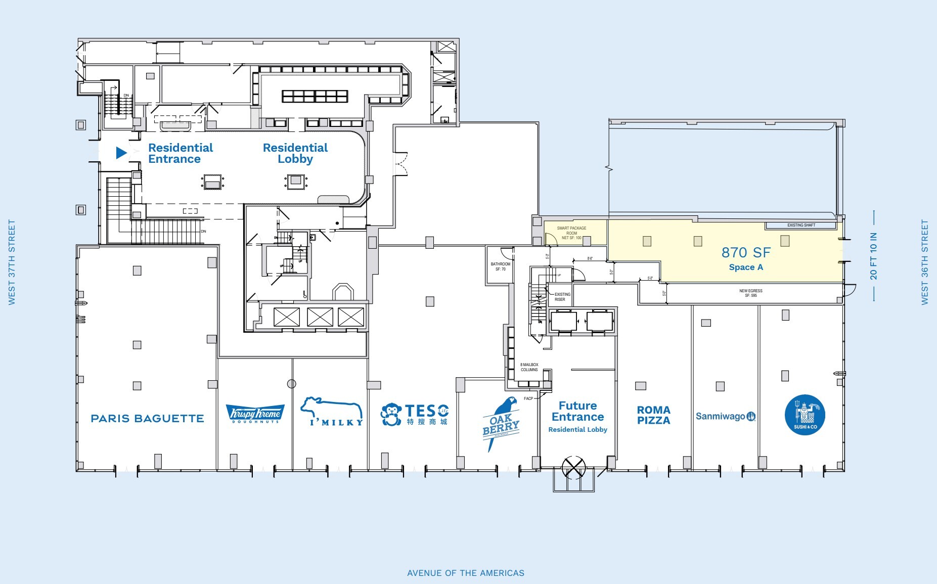 980 Avenue of the Americas, New York, NY for lease Floor Plan- Image 1 of 1