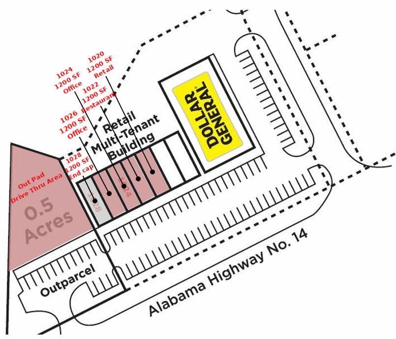 1016 Hwy 14 W, Prattville, AL for lease Site Plan- Image 1 of 1