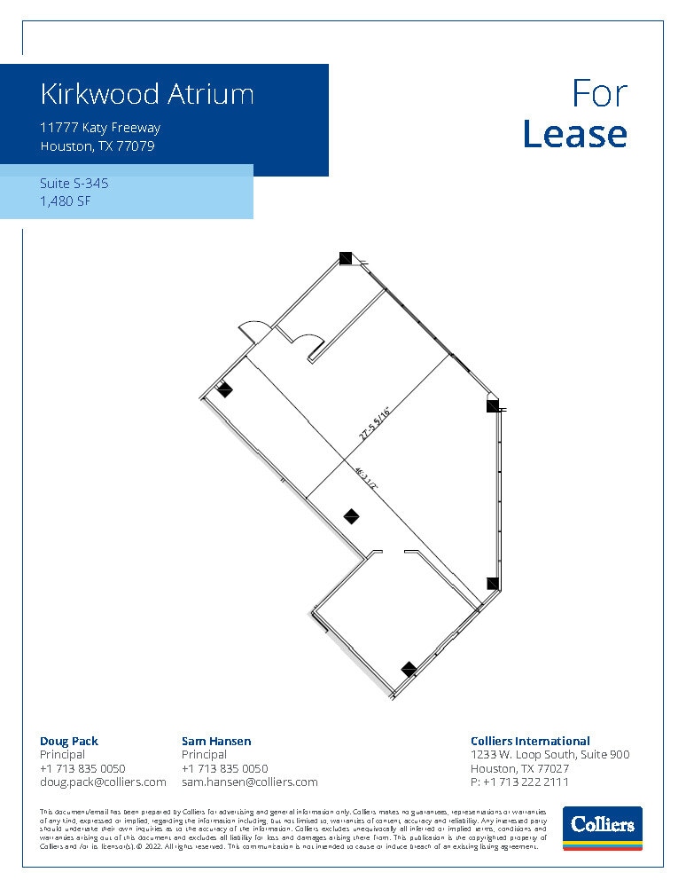 11777 Katy Fwy, Houston, TX à louer Plan d’étage- Image 1 de 1