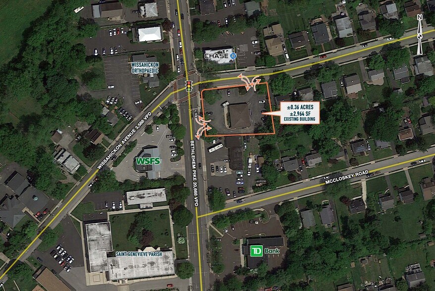 1316 Bethlehem Pike, Flourtown, PA à louer - Aérien - Image 2 de 6
