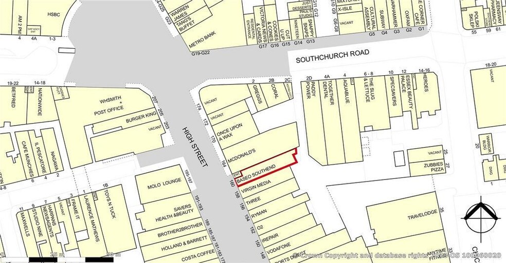 160 High St, Southend On Sea for lease - Goad Map - Image 2 of 10