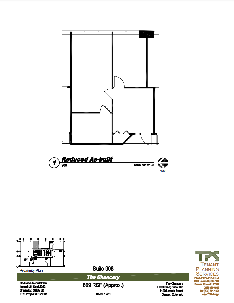 1120 Lincoln St, Denver, CO à louer Plan d  tage- Image 1 de 1