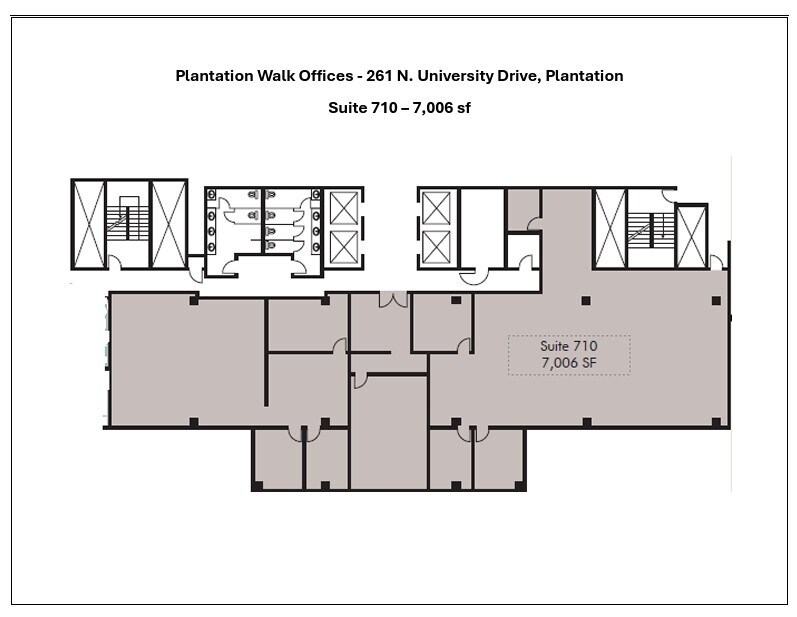 261 N University Dr, Plantation, FL à louer Plan d’étage- Image 1 de 1