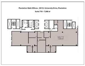 261 N University Dr, Plantation, FL à louer Plan d’étage- Image 1 de 1