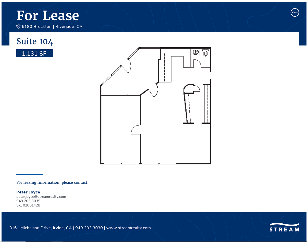 6180 Brockton Ave, Riverside, CA à louer Plan d’étage- Image 1 de 1