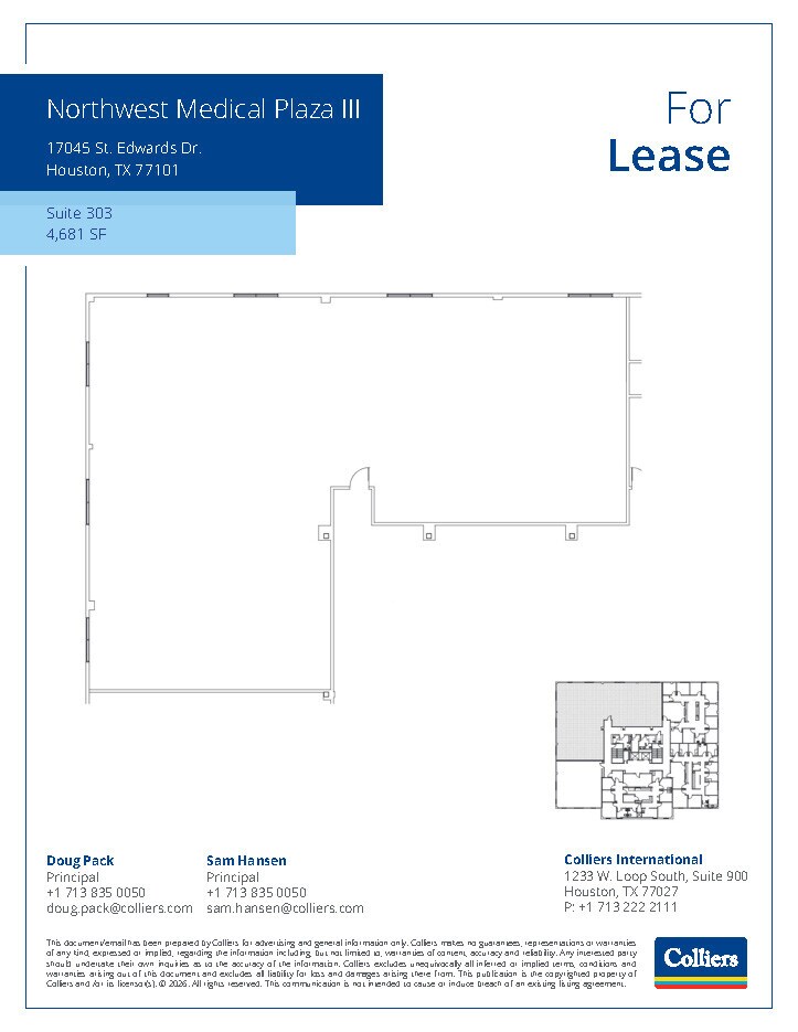800 Peakwood Dr, Houston, TX à louer Plan d’étage- Image 1 de 1