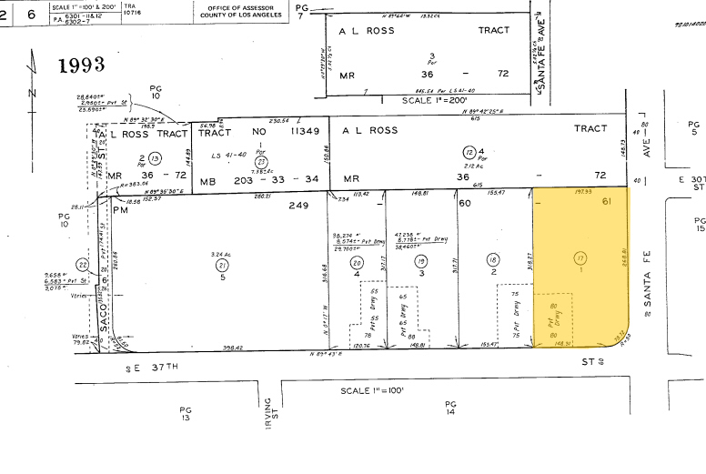 3575 S Santa Fe Ave, Vernon, CA for lease - Plat Map - Image 2 of 3