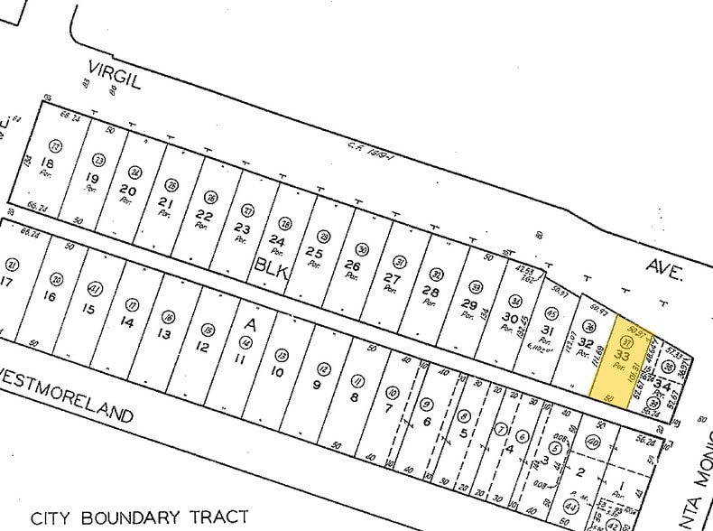 1109 N Virgil Ave, Los Angeles, CA for lease - Plat Map - Image 2 of 2