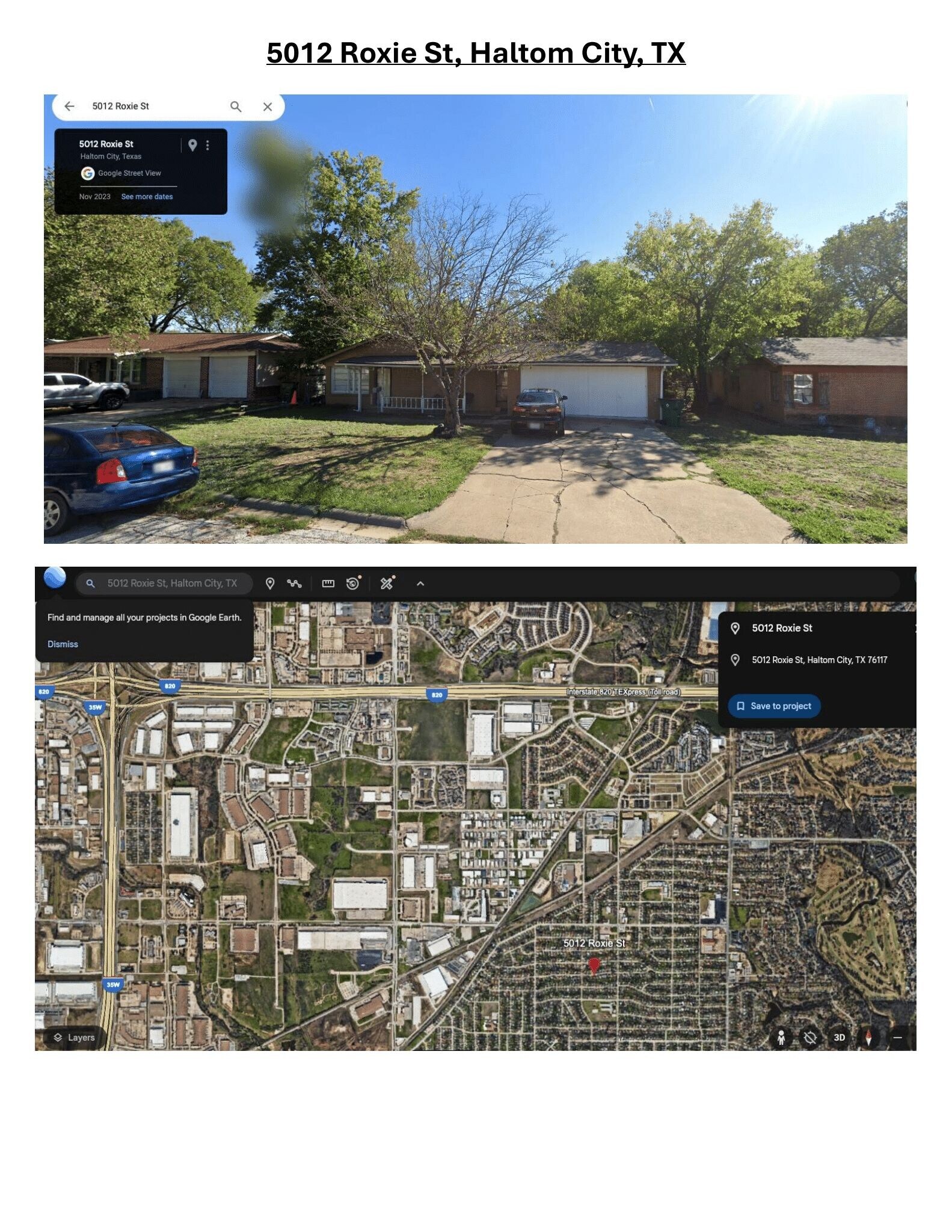 5012 Roxie St, Haltom City, TX for sale Primary Photo- Image 1 of 2