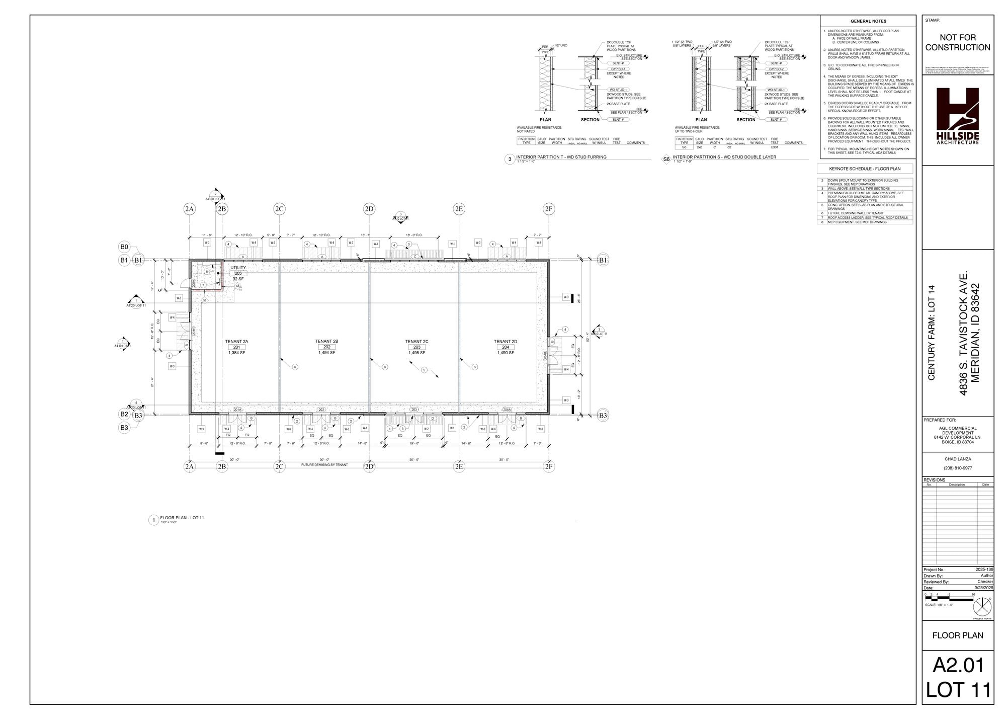 4850 & 4836 S Tavistock Ave, Meridian, ID à louer Plan d’étage- Image 1 de 1