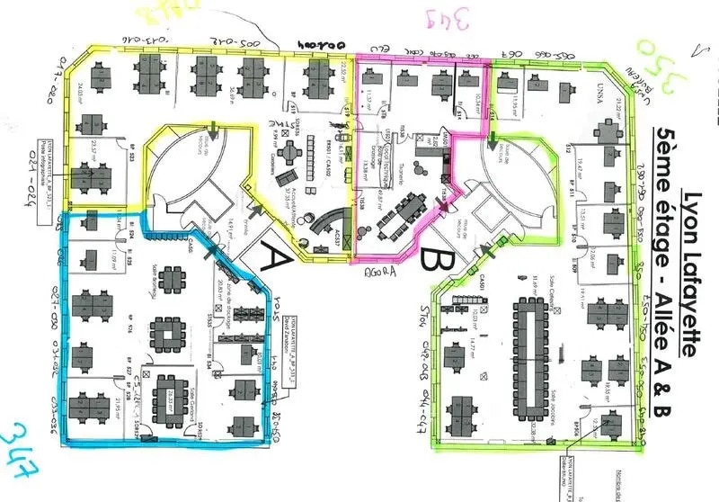 Bureau dans Lyon à louer - Plan d’étage - Image 2 de 4