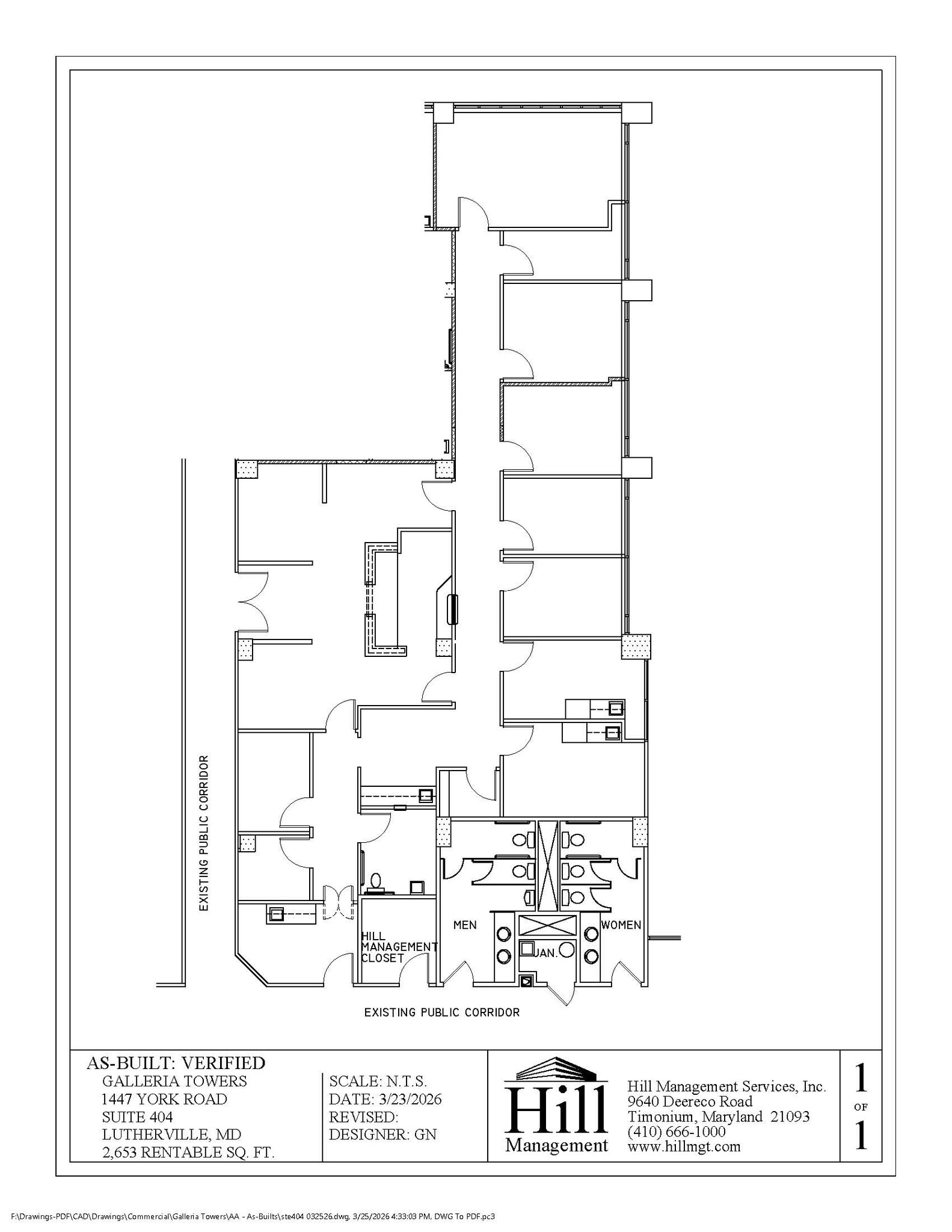 1447 York Rd, Lutherville, MD à louer Plan d’étage- Image 1 de 1
