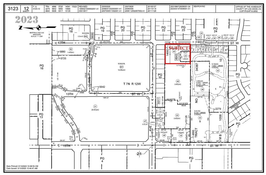 43947 12th St W, Lancaster, CA à vendre - Plan cadastral - Image 3 de 3