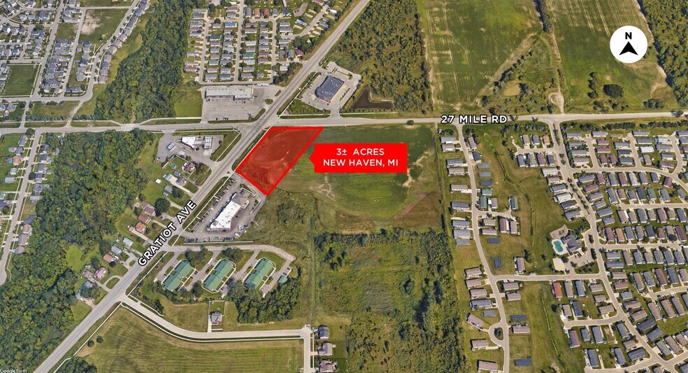 SEC Gratiot Ave & 27 Mile Rd, New Haven, MI à vendre - Aérien - Image 1 de 1