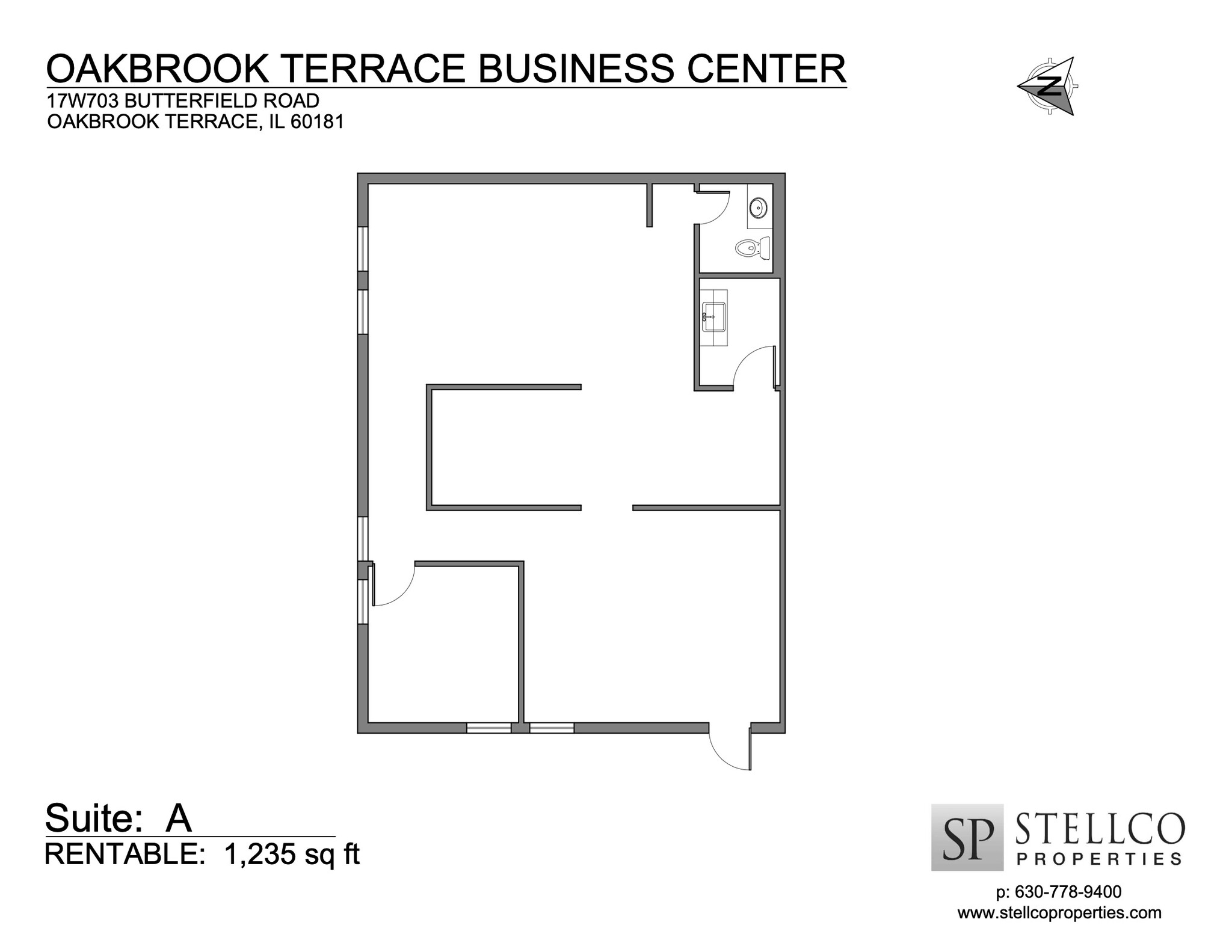 17W695-17W745 Butterfield Rd, Oakbrook Terrace, IL à louer Plan d  tage- Image 1 de 1