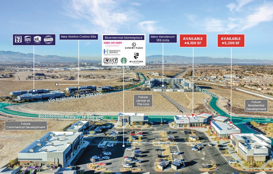 Via Contessa, Las Vegas, NV for lease - Aerial - Image 3 of 12