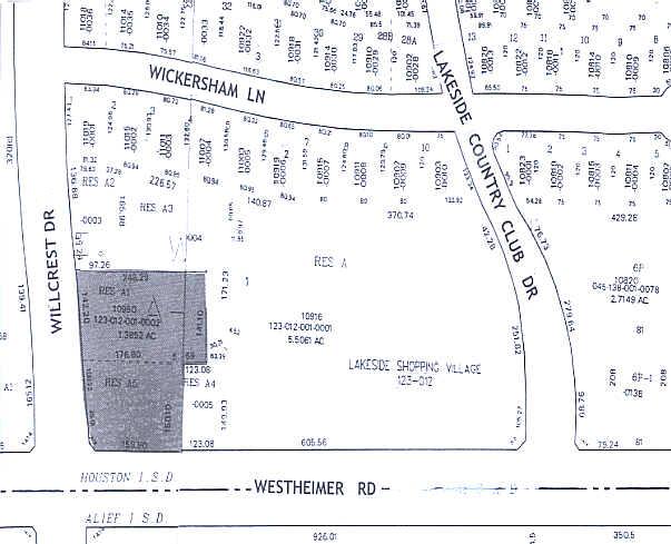 10904-11030 Westheimer Rd, Houston, TX à louer - Plan cadastral - Image 2 de 7