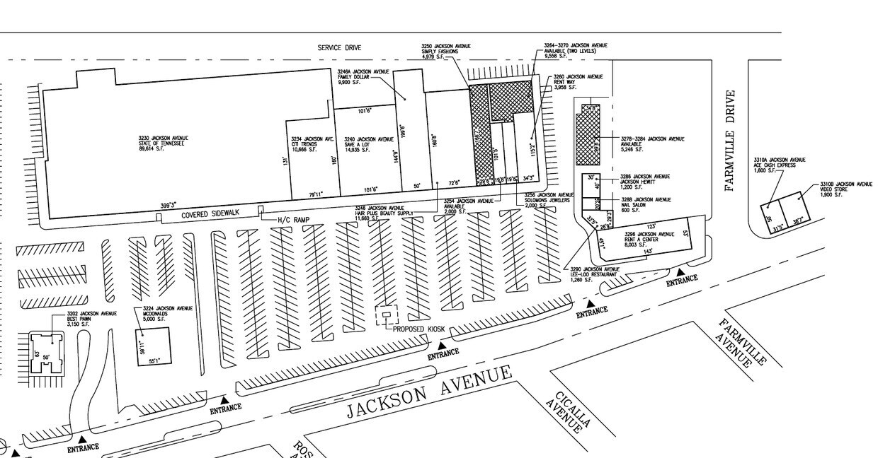 3234-3266 Jackson Ave, Memphis, TN for lease Building Photo- Image 1 of 3