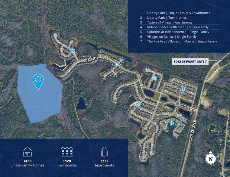 Marne Blvd, Hinesville, GA for sale - Aerial - Image 3 of 3