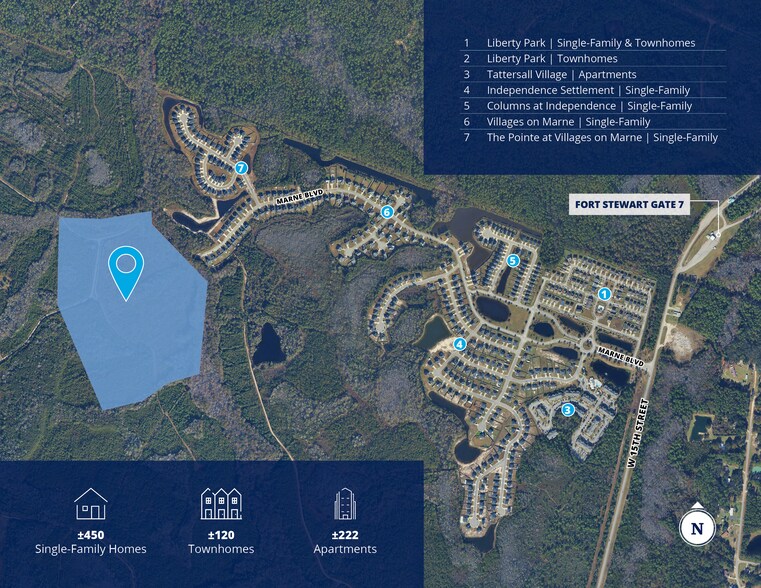 Marne Blvd, Hinesville, GA à vendre - Aérien - Image 3 de 3