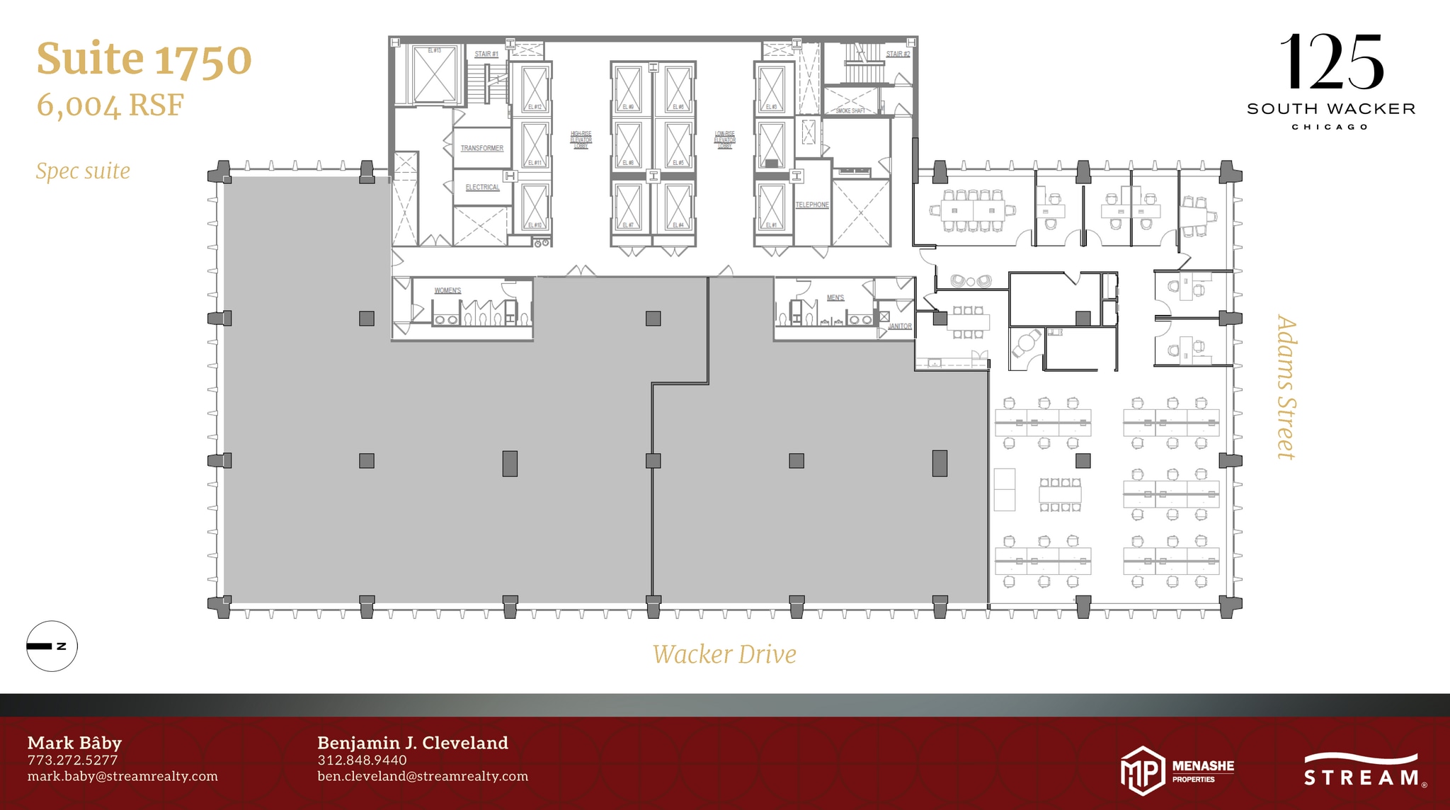 125 S Wacker Dr, Chicago, IL à louer Plan d’étage- Image 1 de 1