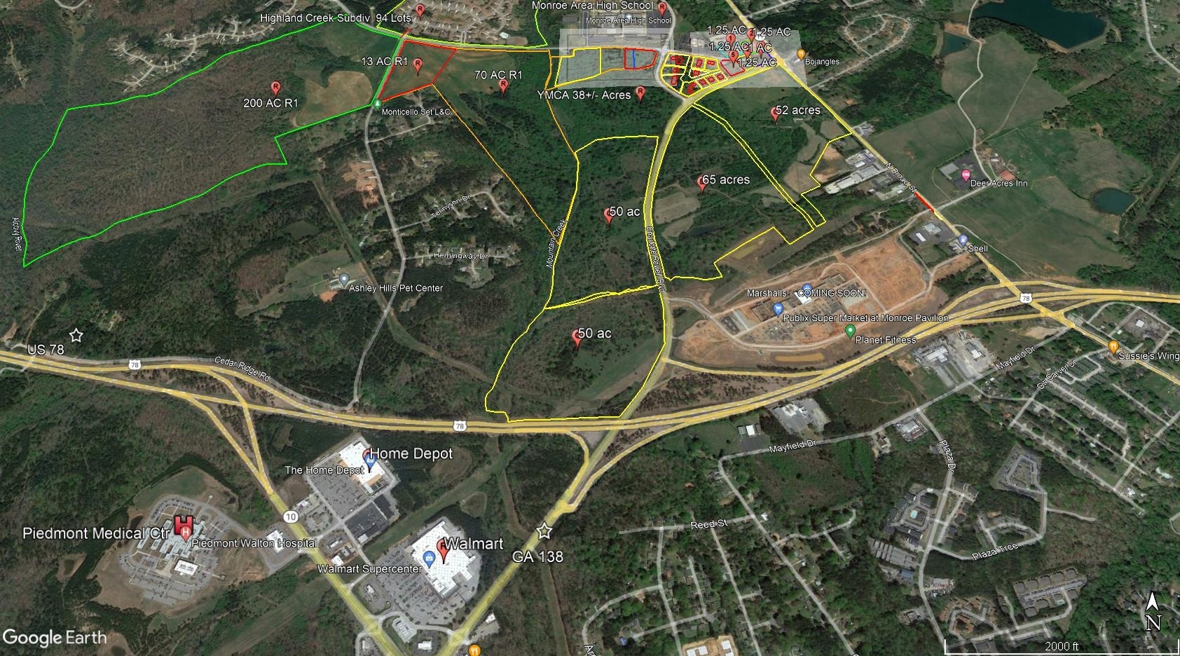 GA Hwy 11 & GA Hwy 138, Monroe, GA à vendre Aérien- Image 1 de 7