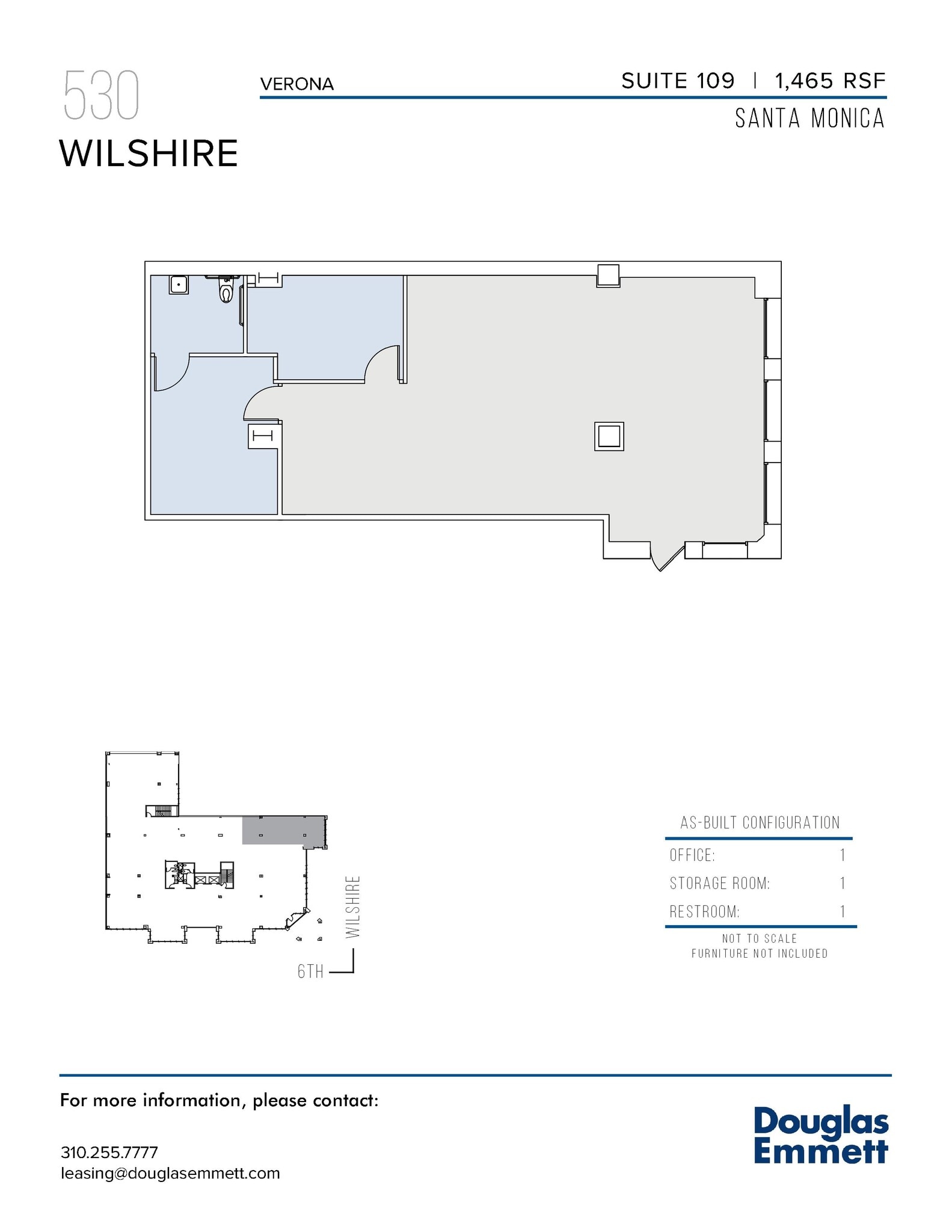 530 Wilshire Blvd, Santa Monica, CA à louer Plan d’étage- Image 1 de 1