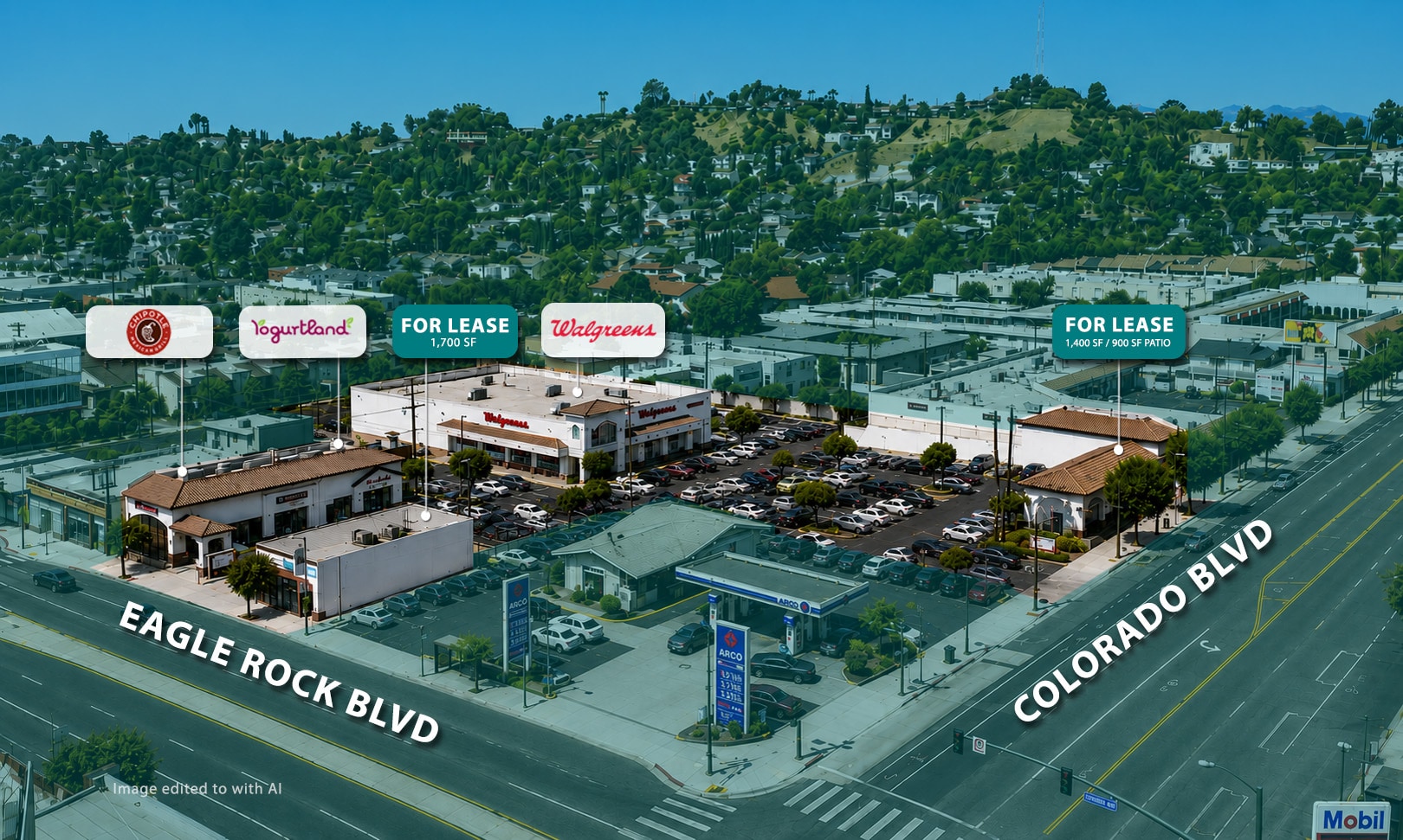 5045-5053 Eagle Rock Blvd, Los Angeles, CA for lease Aerial- Image 1 of 12