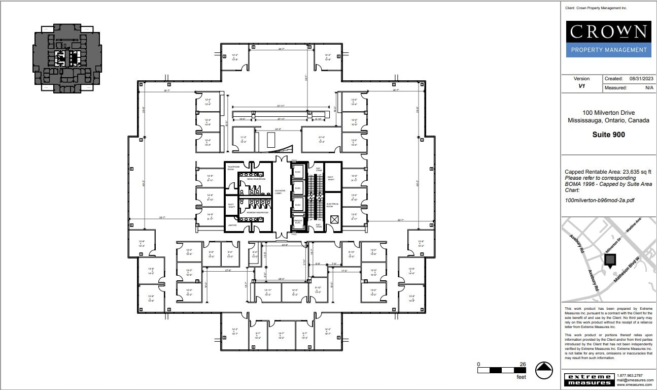 100 Milverton Dr, Mississauga, ON à louer Plan d’étage- Image 1 de 1
