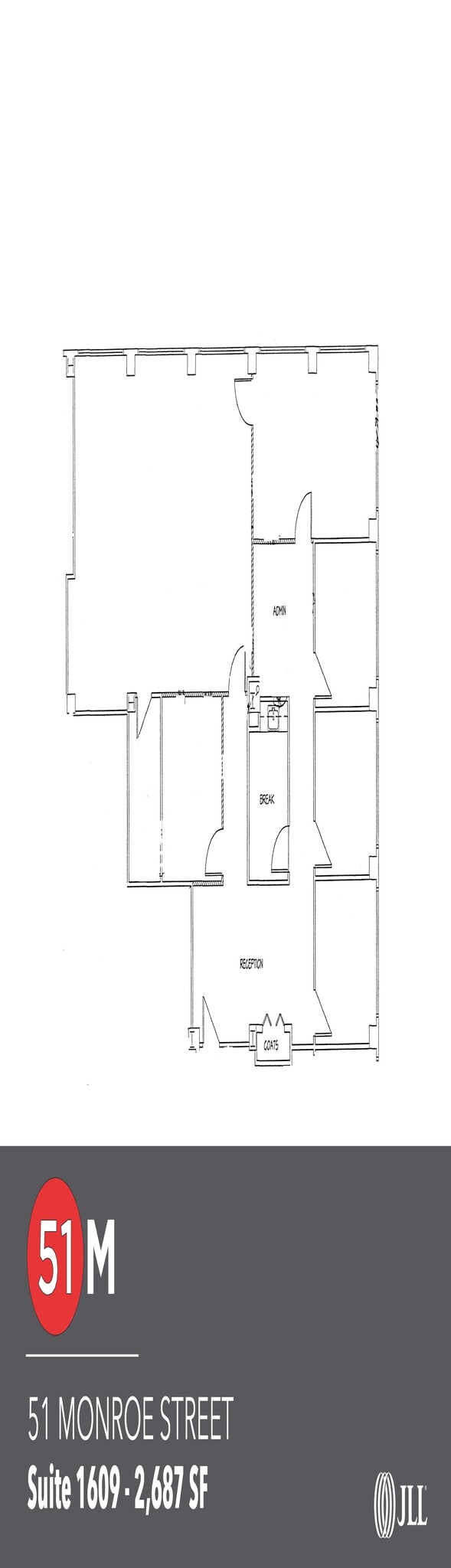 51 Monroe St, Rockville, MD à louer Plan d’étage- Image 1 de 1