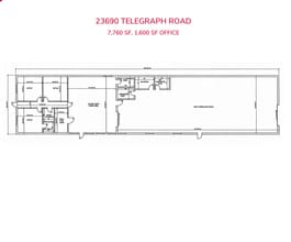 23690 Telegraph Rd, Southfield, MI à louer Plan d’étage- Image 1 de 3