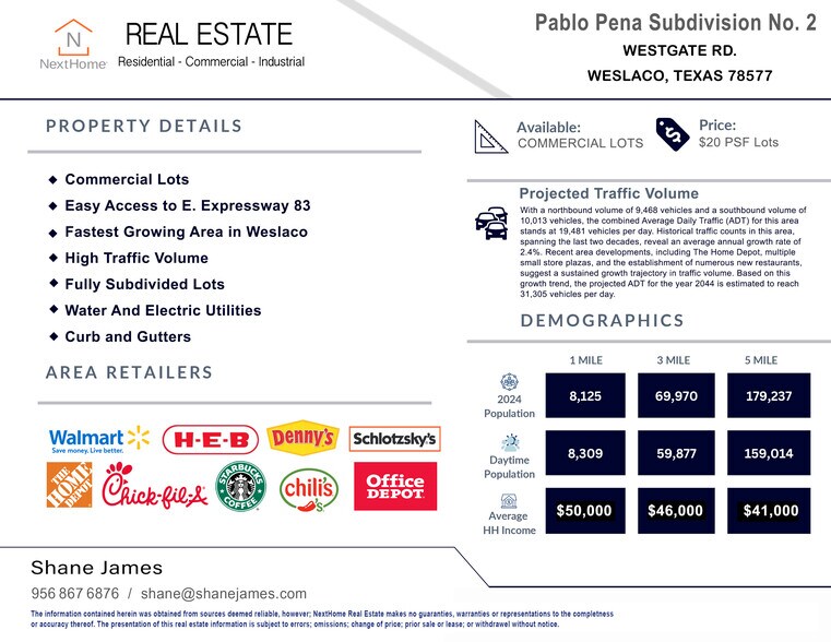 1805 N. Westgate Drive, Weslaco, TX à vendre - Autre - Image 2 de 4