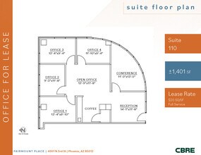 4001 N 3rd St, Phoenix, AZ for lease Floor Plan- Image 1 of 1