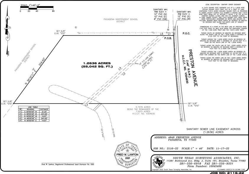 4700 Block Of Preston Ave, Pasadena, TX à vendre - Plan de site - Image 3 de 4