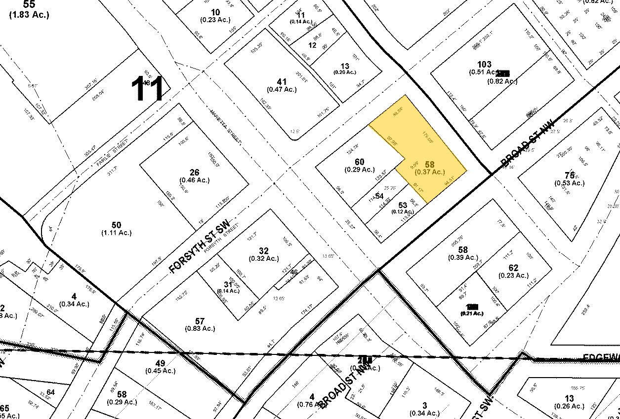 44 Broad St NW, Atlanta, GA à vendre Plan cadastral- Image 1 de 1