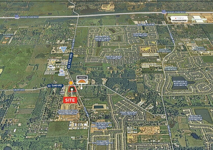 Grant Road, Cypress, TX for sale - Aerial - Image 2 of 2